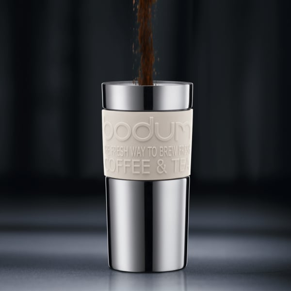BODUM TRAVEL PRESS SET COFFEE MAKER, 0.35 L, 12 OZ - OFF WHITE - The Coffee Machine Collective