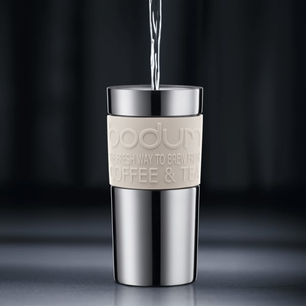 BODUM TRAVEL PRESS SET COFFEE MAKER, 0.35 L, 12 OZ - OFF WHITE - The Coffee Machine Collective